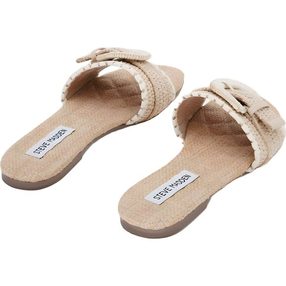 Steve Madden Merla Raffia Buckle Slide Sandals Women's US 6M - Picture 3 of 6